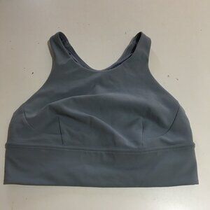 Lululemon Wunder Train Long Line Bra Size 8 Blue Womens